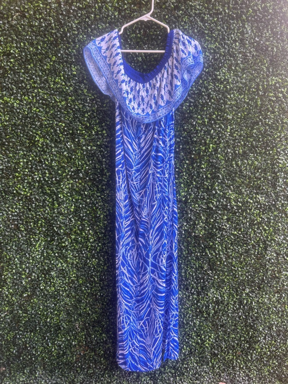 Lilly Pulitzer Blue and White Maxi Dress